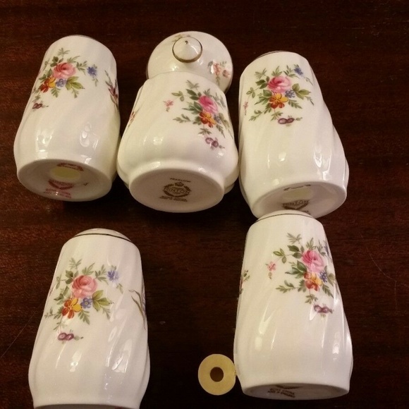 5 Minton "MARLOW" pieces (4 S&Ps + 1 mustard jar) - Picture 7 of 10
